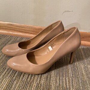 Merona (Target) nude patent-leather style heels